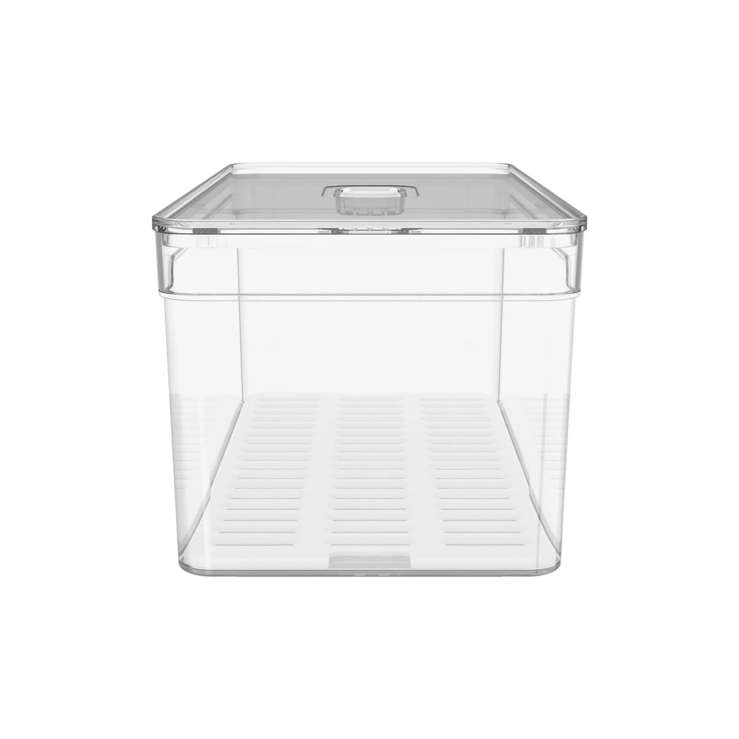 Organizador De Geladeira Com Tampa Clear Fresh - Natural