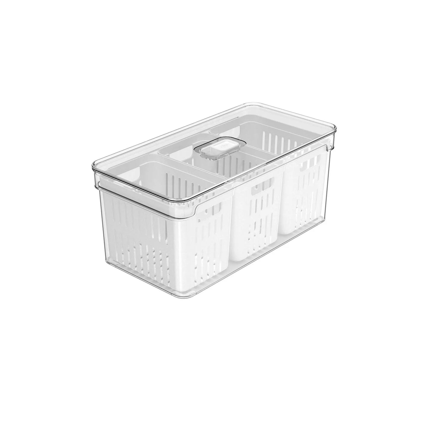 Organizador com Cesto Triplo 5L Clear Fresh - Natural