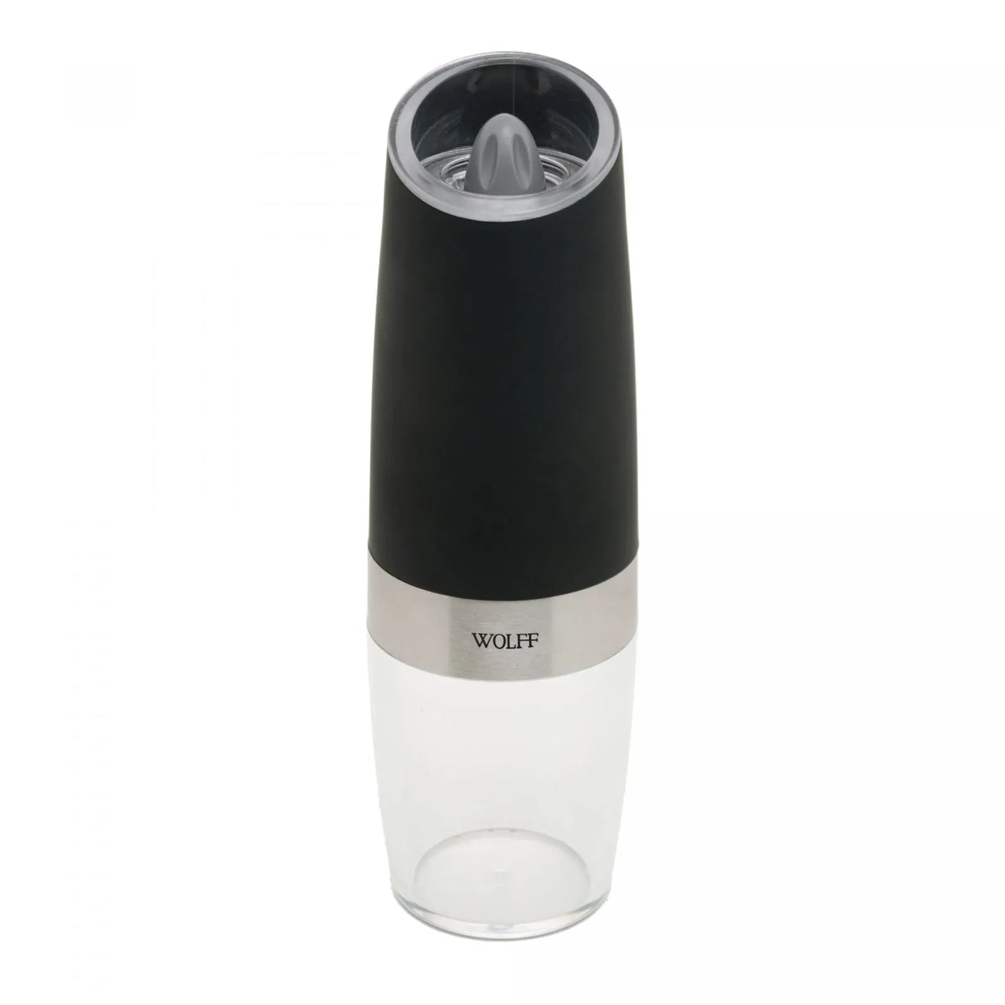 Moedor de Temperos Automático em Aço Inox Gravity Preto 6cm x 6cm x 20cm - Wolff