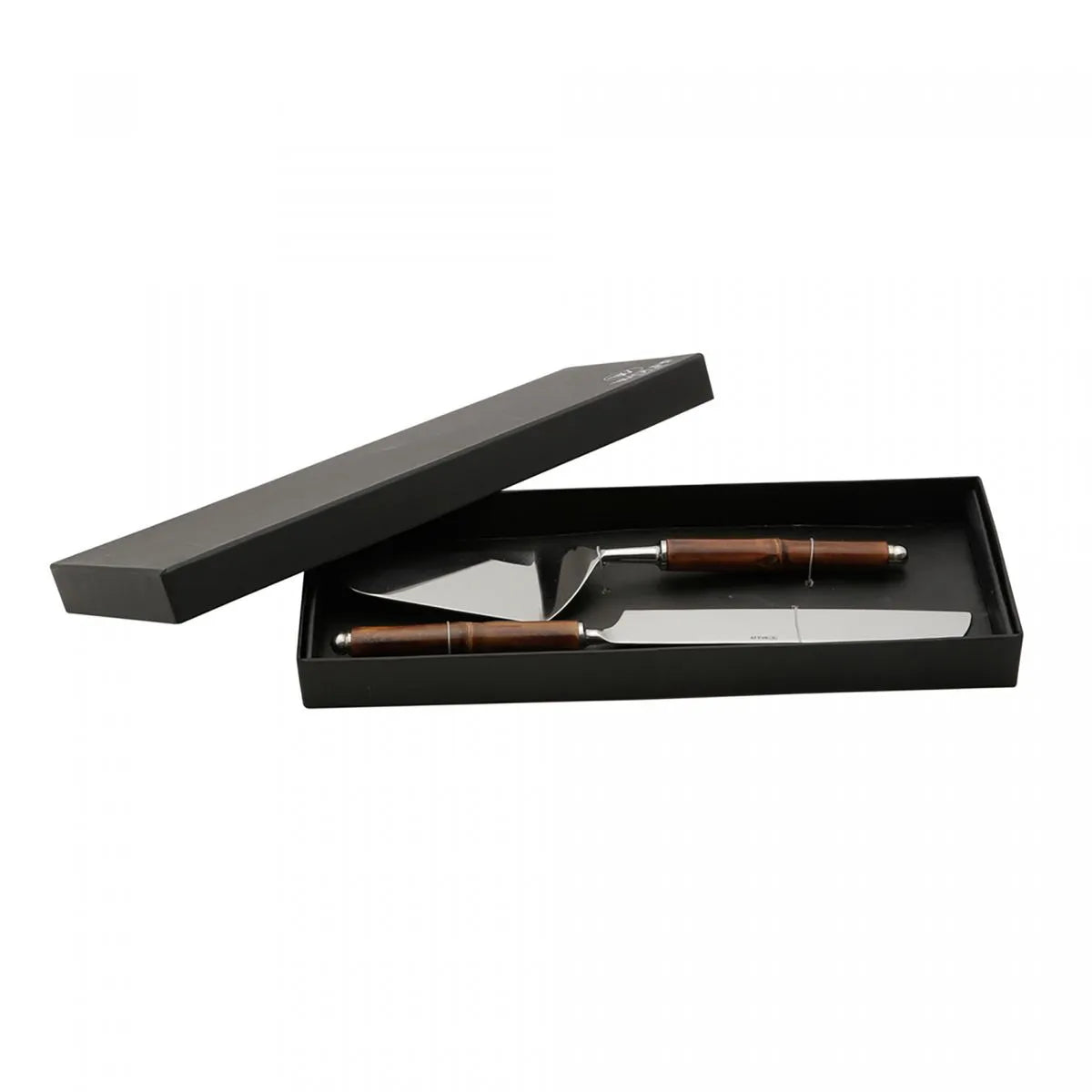 Conjunto 2 Peças para Bolo de Aço Inox com Cabo de Bambu - Wolff