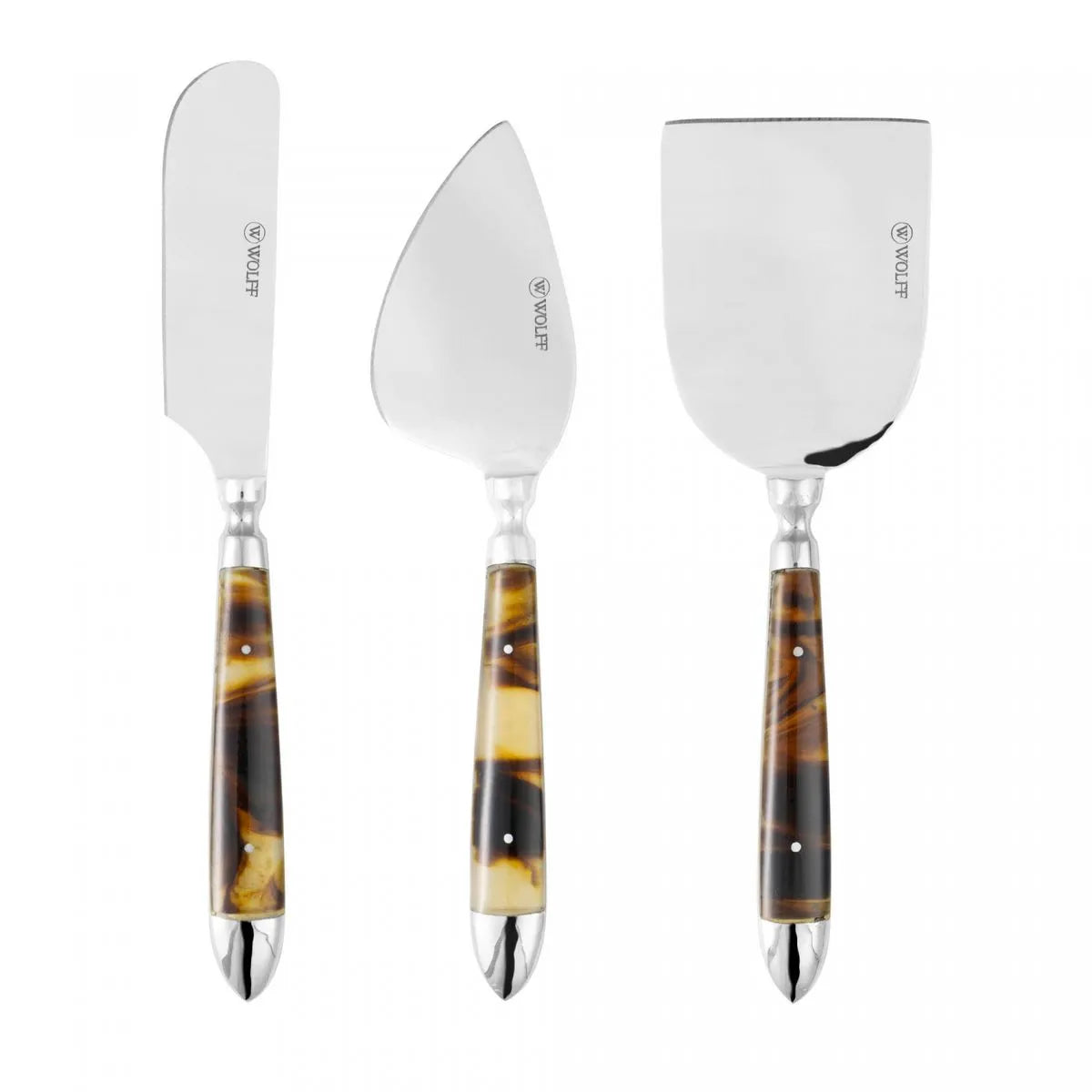 Conjunto 3 Peças de Aço Inox para Queijo com Cabo de Resina - Wolff