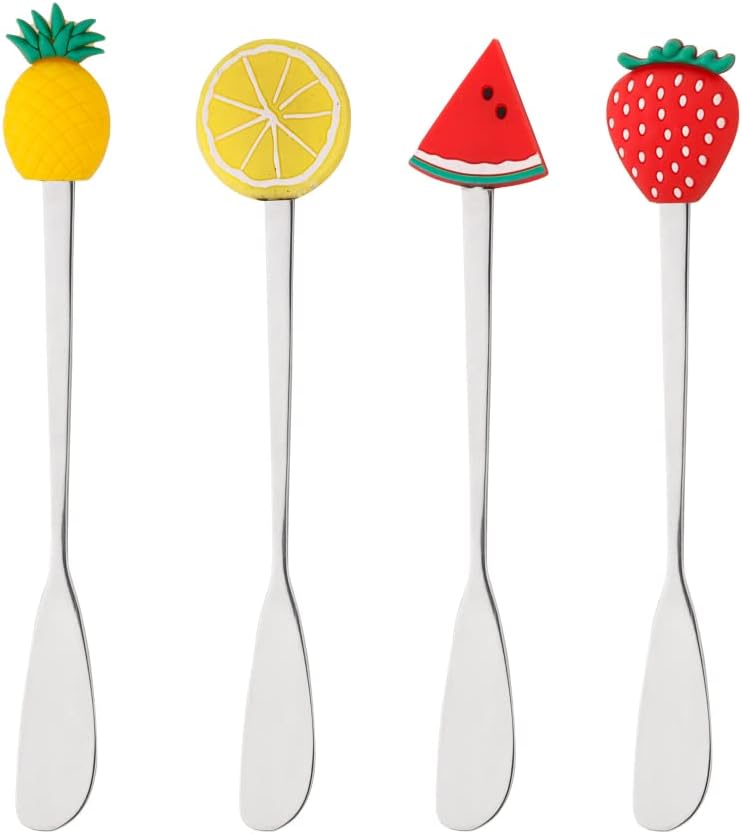 Conjunto 4 Espátulas de Aço Inox com Cabo Inox Fruit 14cm - Wolff