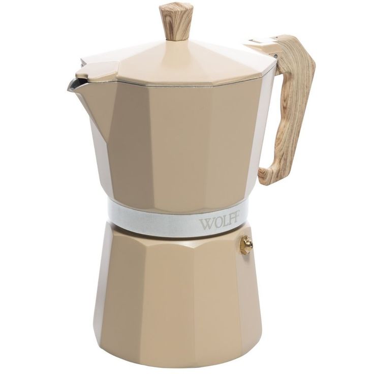 Cafeteira Italiana de Alumínio 6 Doses com Cabo em Plástico Preta Fosca 300ml