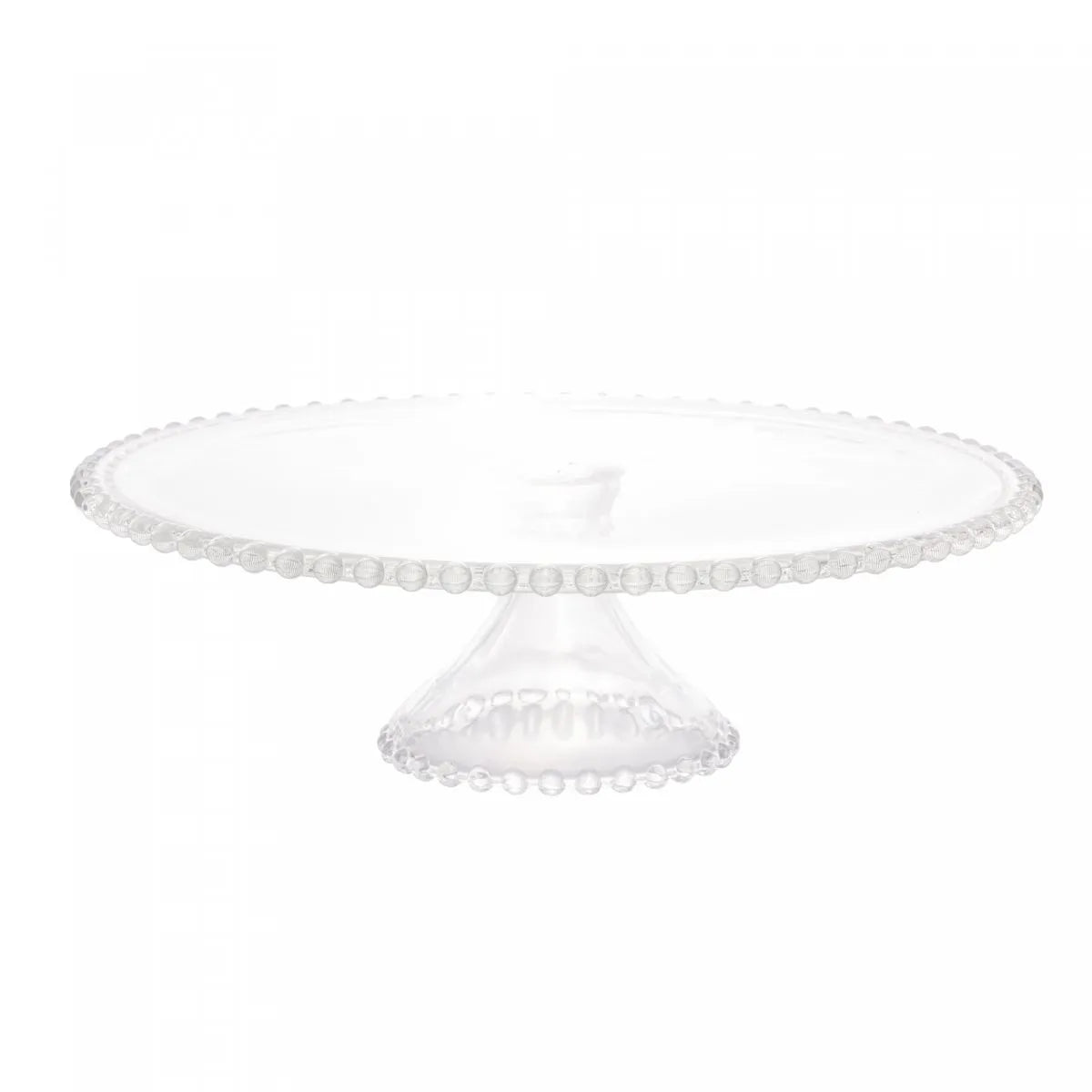 Prato para Bolo com Pé de Cristal Pearl 31cm x 11cm - Wolff