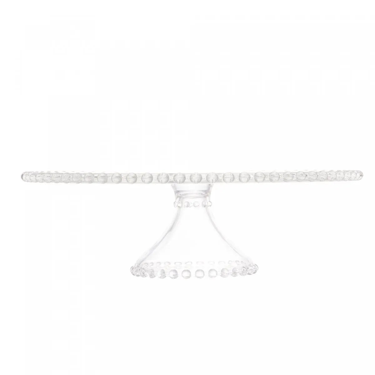 Prato para Bolo com Pé de Cristal Pearl 31cm x 11cm - Wolff
