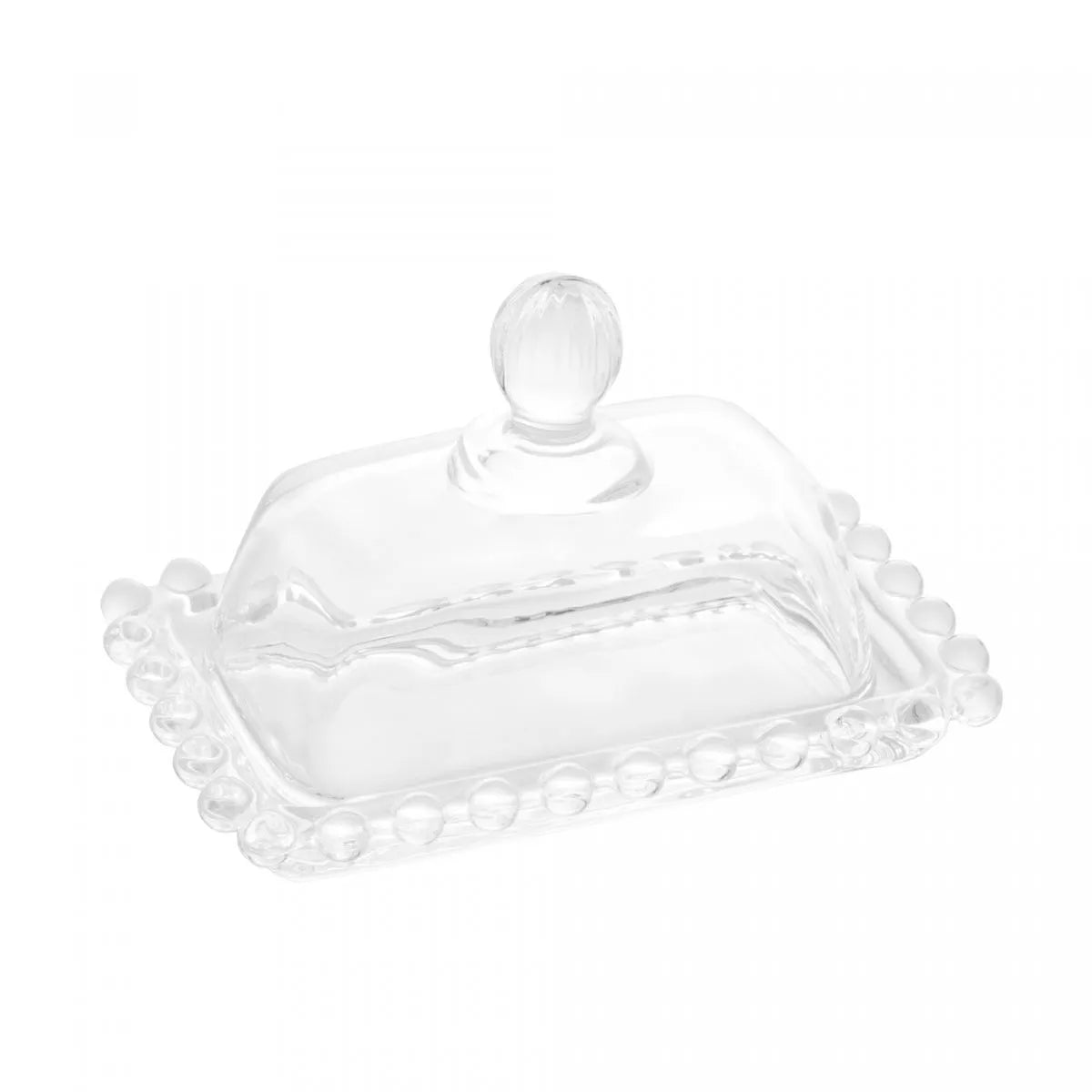 Manteigueira de Cristal Pearl 11cm x 7cm x 7cm - Wolff