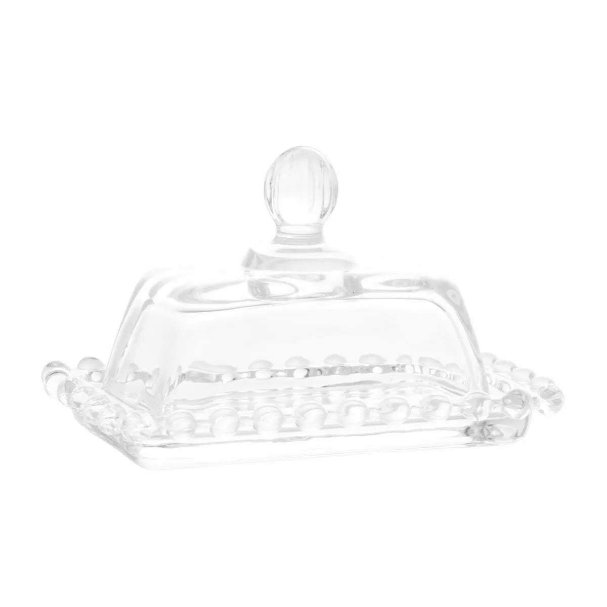 Manteigueira de Cristal Pearl 11cm x 7cm x 7cm - Wolff