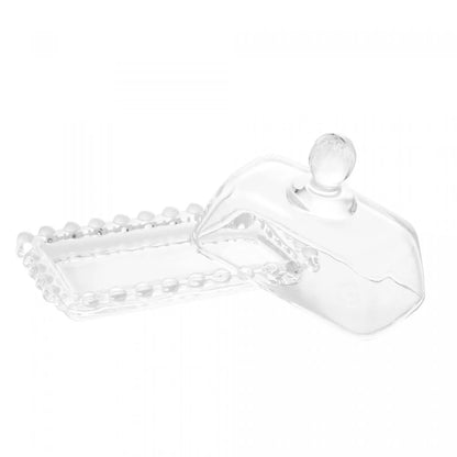 Manteigueira de Cristal Pearl 11cm x 7cm x 7cm - Wolff